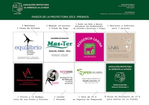 Paseos de la Protectora 2013. Premios