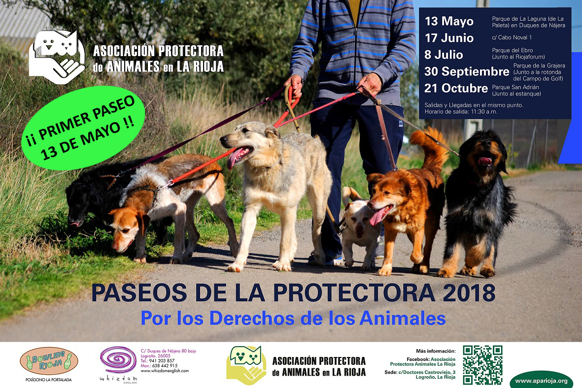 PRIMER PASEO SOLIDARIO POR LOS DERECHOS DE LOS ANIMALES 2018 – 13 DE MAYO