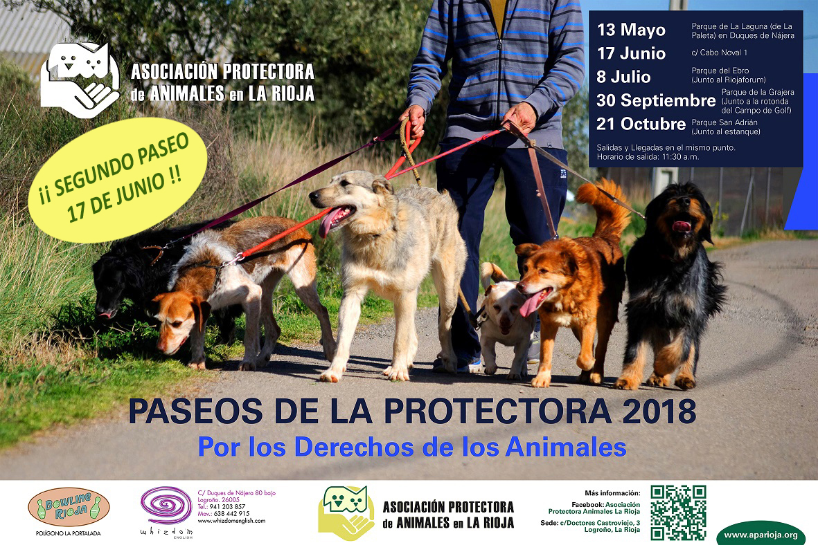 SEGUNDO PASEO SOLIDARIO POR LOS DERECHOS DE LOS ANIMALES 2018 – 17 JUNIO
